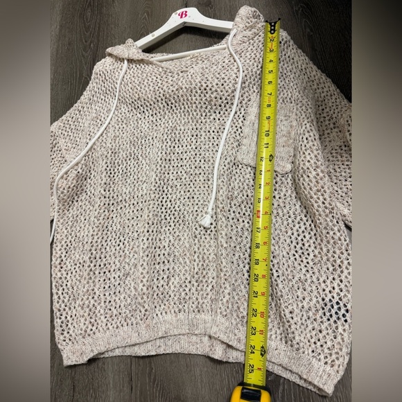 POL Open Knit Oversized Slouchy Beachy Sweater Resortwear Vacation Lagenlook Sm - Picture 5 of 10